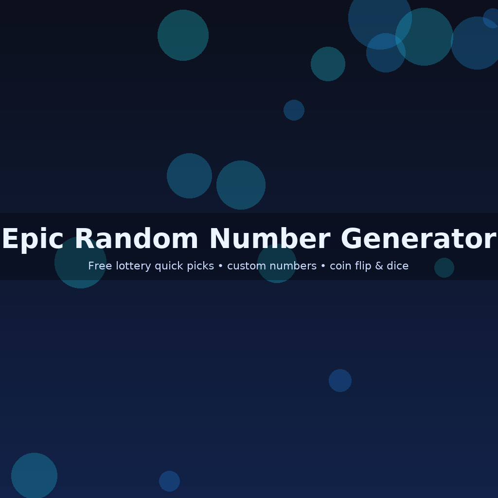 Random Number Generator (Free & Instant)